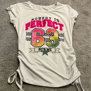 White Graphic Tee with Colorful Print